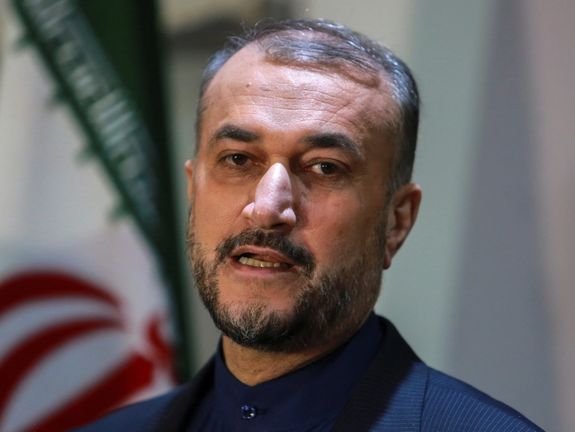 Iranian foreign minister Hossein Amir-Abollahian in Beirut on March 24, 2022