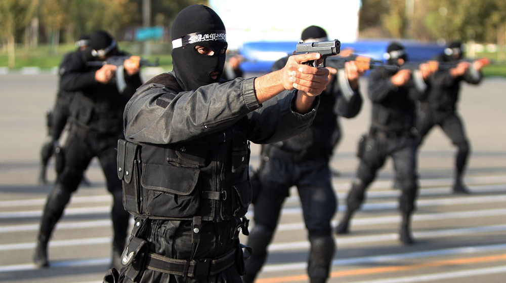 A file photo of Iranian security forces