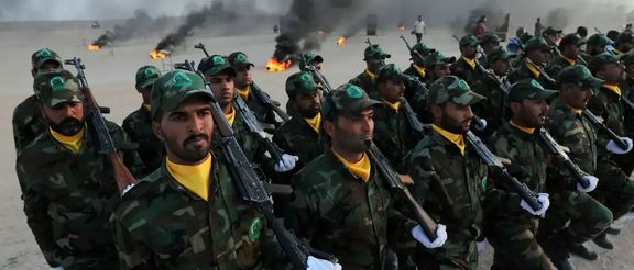 Hashd al-Shaabi fighters during military drills in Iraq