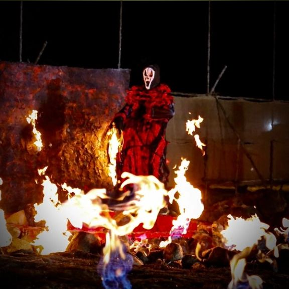 Tortures of hell at Heaven Time exhibition of the Revolutionary Guards in Fouman, northern Iran, May 2025
