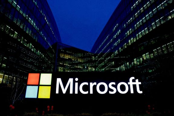 A view shows a Microsoft logo at Microsoft offices in Issy-les-Moulineaux near Paris, France, March 25, 2024.