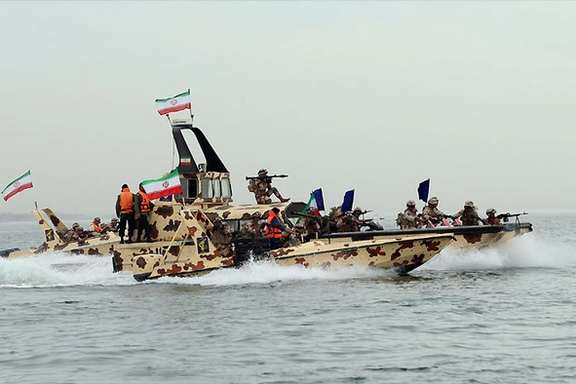 Iranian Revolutionary Guard speed boats, often harassing US Navy vessels.