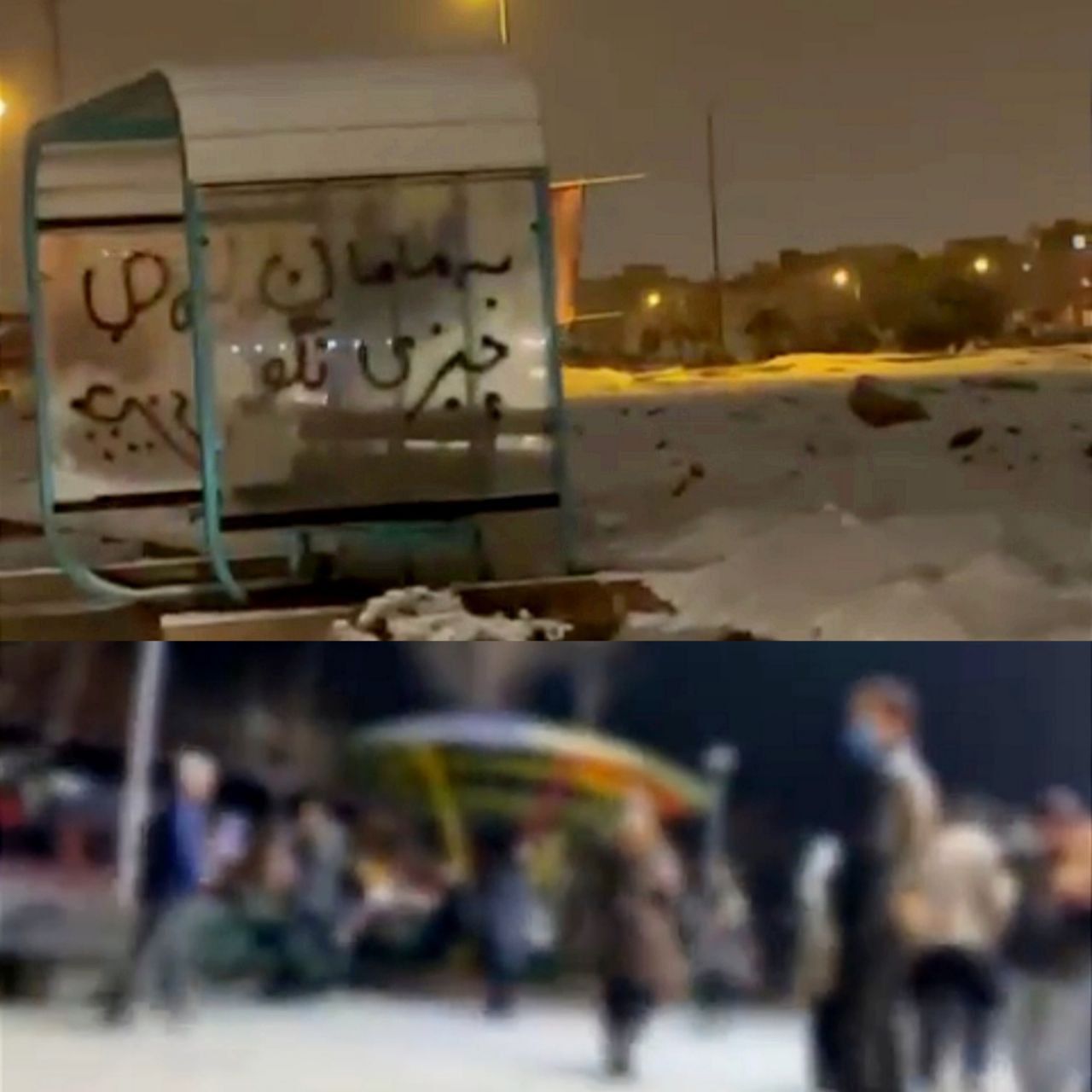 تجمع شبانه مردم برای چهلم محسن شکاری در محل زندگی‌اش و شعارهای ضدحکومتی در تهران و کرج