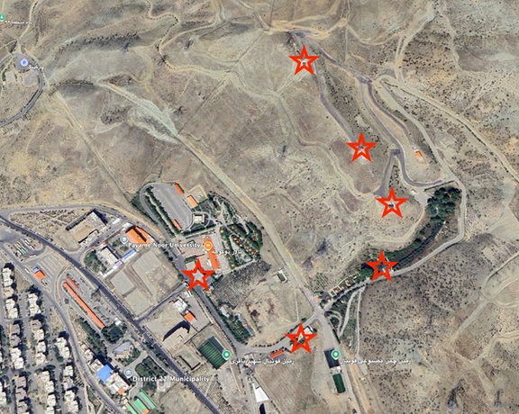 محل انفجارهای احتمالی در اطراف تالار دوکوهه