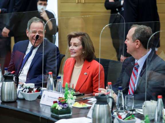 Nancy Pelosi in the Israeli Knesset on February 16, 2022