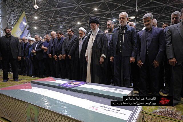 Iran holds symbolic funeral for Hamas leader killed in Tehran