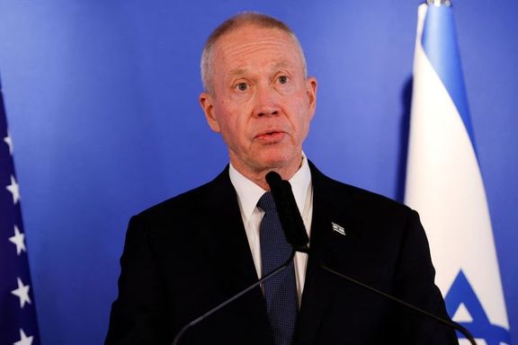 Israeli Defence Minister Yoav Gallant attends a news conference with U.S. Secretary of Defense Lloyd Austin at Ben Gurion Airport in Lod, Israel, March 9, 2023.