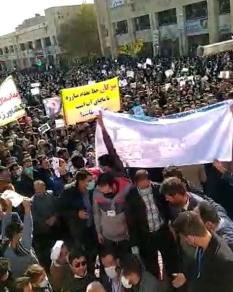 Water protest in Central Iran. November 24, 2021
