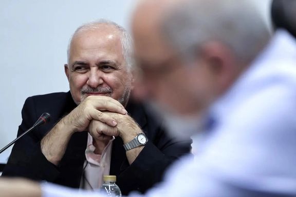 Iran's former foreign minister Mohammad Javad Zarif at a seminar on international affairs, Tehran, Iran, October 8, 2025