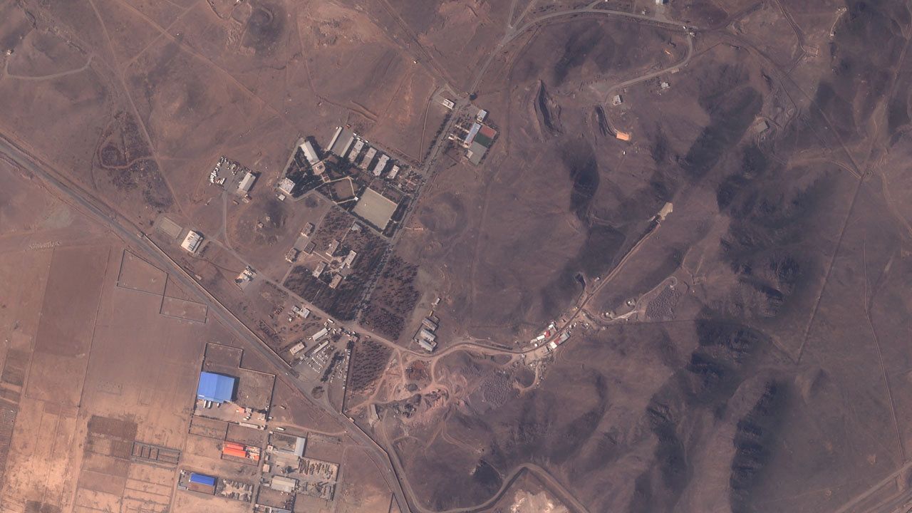 A satellite photo shows suspected tunnel expansion (in the upper-right quadrant of the picture) at Shahid Modarres Garrison, near Tehran, Iran, in this handout image obtained by Reuters on July 5, 2024. 