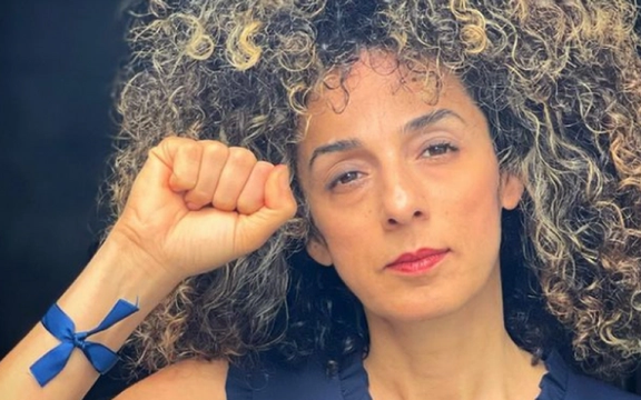 Masih Alinejad, a well-known defender of women's rights living in New York