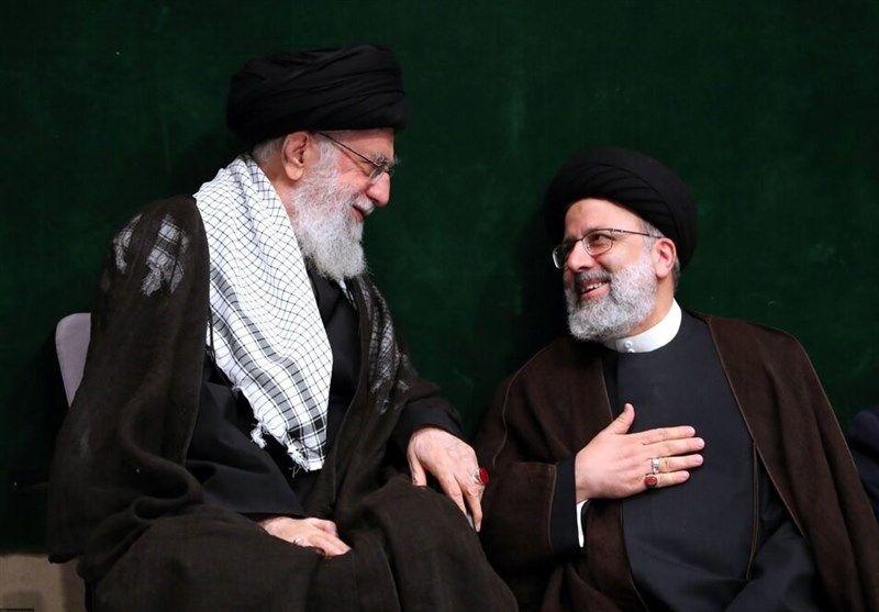 Iran’s ruler Ali Khamenei (left) and President Ebrahim Raisi   (undated)