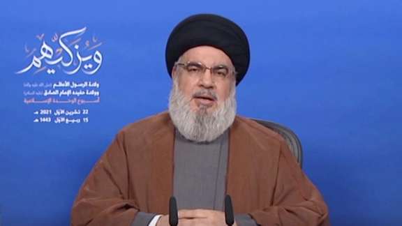 Hassan Nasrallah, the leader of Lebanon's Iran-backed Hezbollah