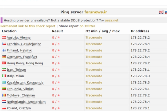 سایت خبرگزاری فارس به دلیل حمله سایبری از دسترس خارج شد