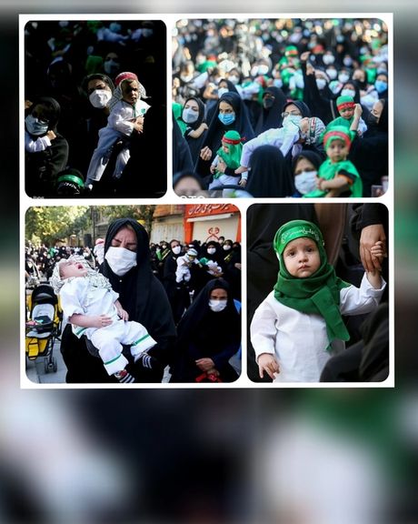 برگزاری مراسم عزاداری با استفاده از نوزادان در اوج کرونا