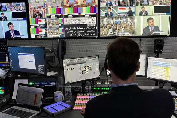 A television broadcast control room at Volant Media