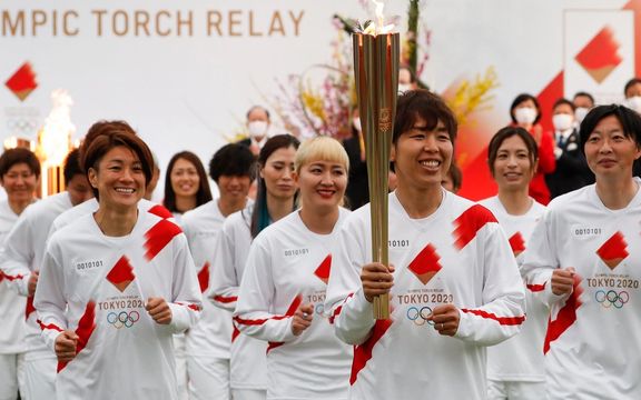 مراسم ۱۲۱ روزه انتقال مشعل المپیک توکیو از فوکوشیمای ژاپن آغاز شد