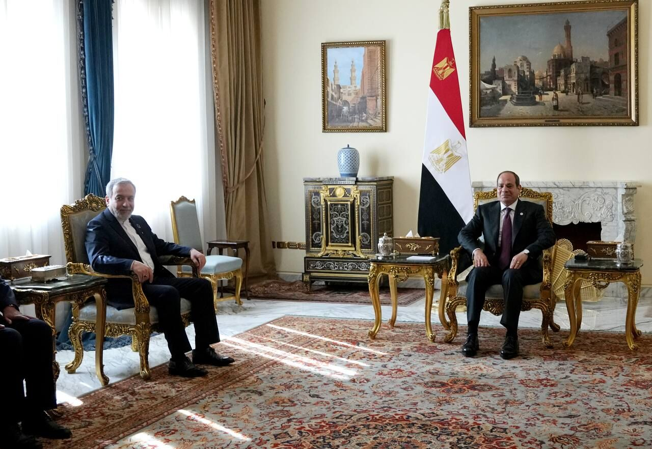 A photo published by IRNA state news outlet shows Iranian FM Abbas Araghchi meeting with Egyptian President Abdel Fattah el-Sisi in Cairo on June 2, 2025.