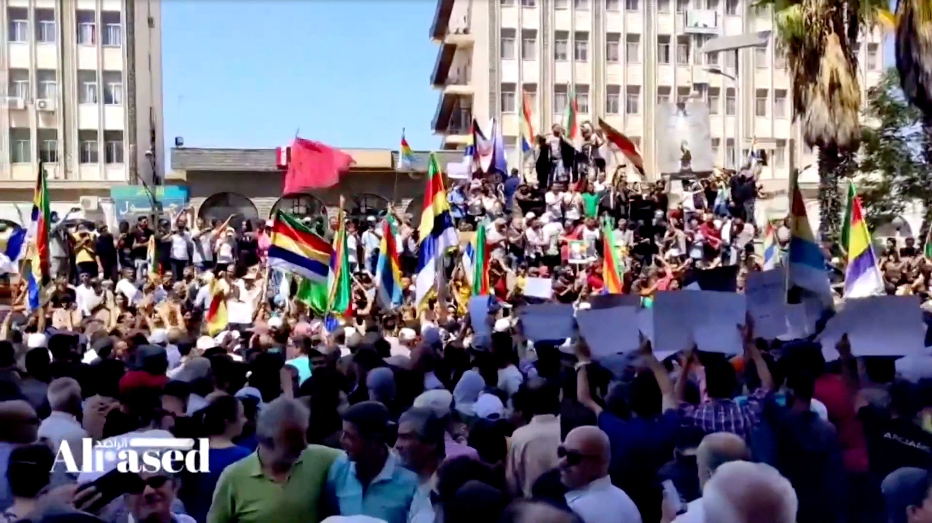 Syrians Continue Protests Against Assad And Iran