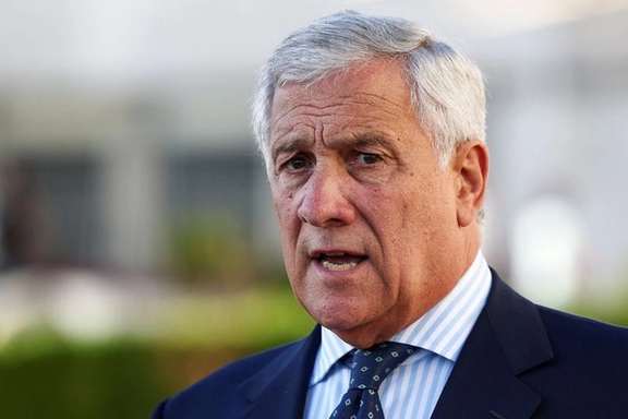 Italian Minister of Foreign Affairs Antonio Tajani speaks to the media after visiting Gemelli hospital with Palestinian Foreign Minister Varsen Aghabekian Shahin (not pictured), in Rome, Italy, September 1, 2025. REUTERS