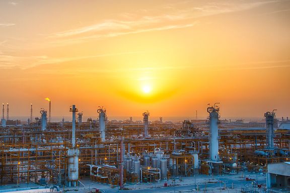 An aerial view of Iran's South Pars gas facilities in this undated file photo
