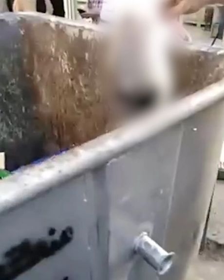 اورژانس تهران ویدیوهای مربوط به پیدا شدن یک نوزاد در سطل زبالهای در تهران را تایید کرد