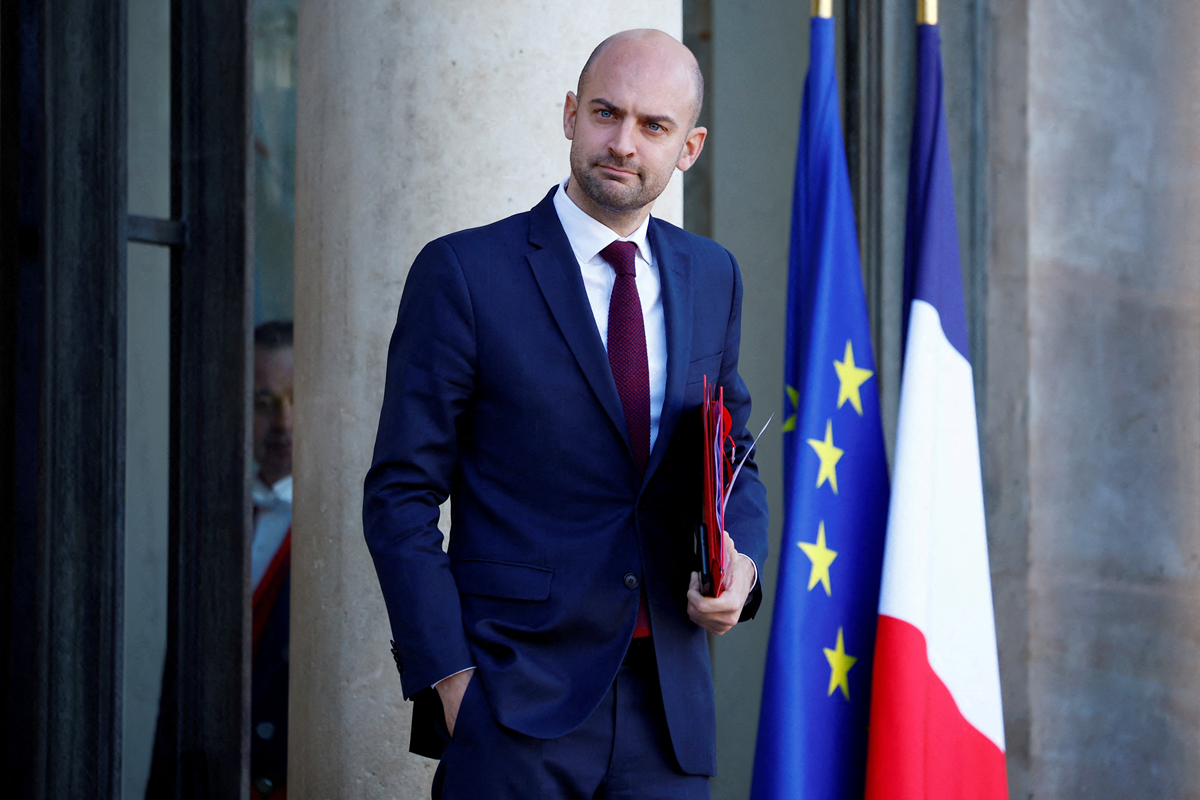 French Minister Jean-Noel Barrot leaves following the weekly cabinet meeting at the Elysee Palace in Paris, France, November 22, 2023. 