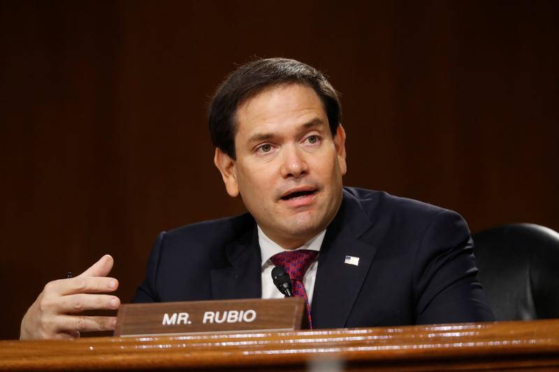 US Sen. Marco Rubio (R-FL) speaking during a Senate Committee  (May 2020)