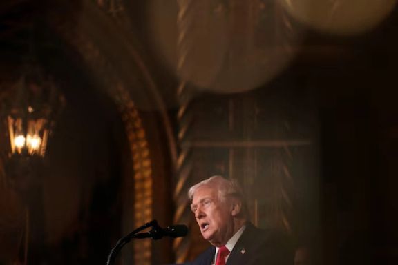 US President Donald Trump attends a press conference, as he makes an announcement about the Navy's "Golden Fleet" at Mar-a-lago in Palm Beach, Florida, US, December 22, 2025.