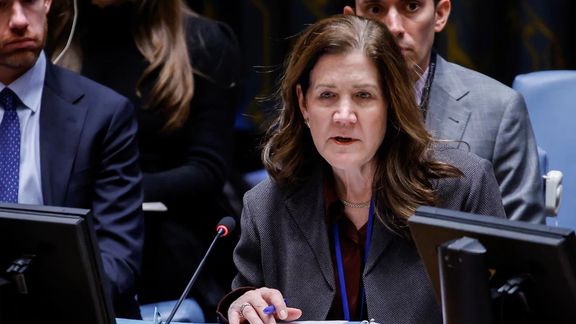 Dorothy Camille Shea speaks during a Security Council meeting about the Middle East at UN Headquarters in New York City, US, January 23, 2025